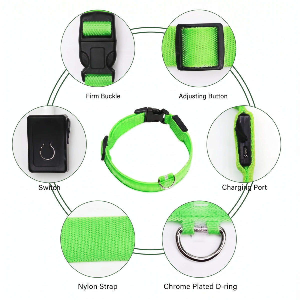 Fetch Rechargeable LED Dog Collar