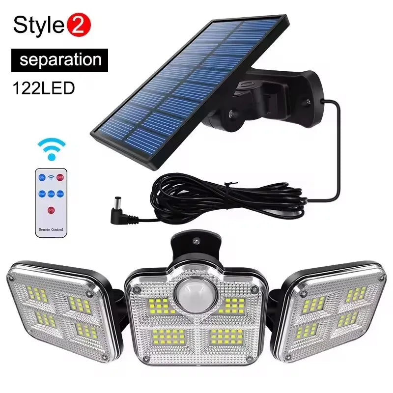 Perimeter Solar 4-Head Motion Flood Light