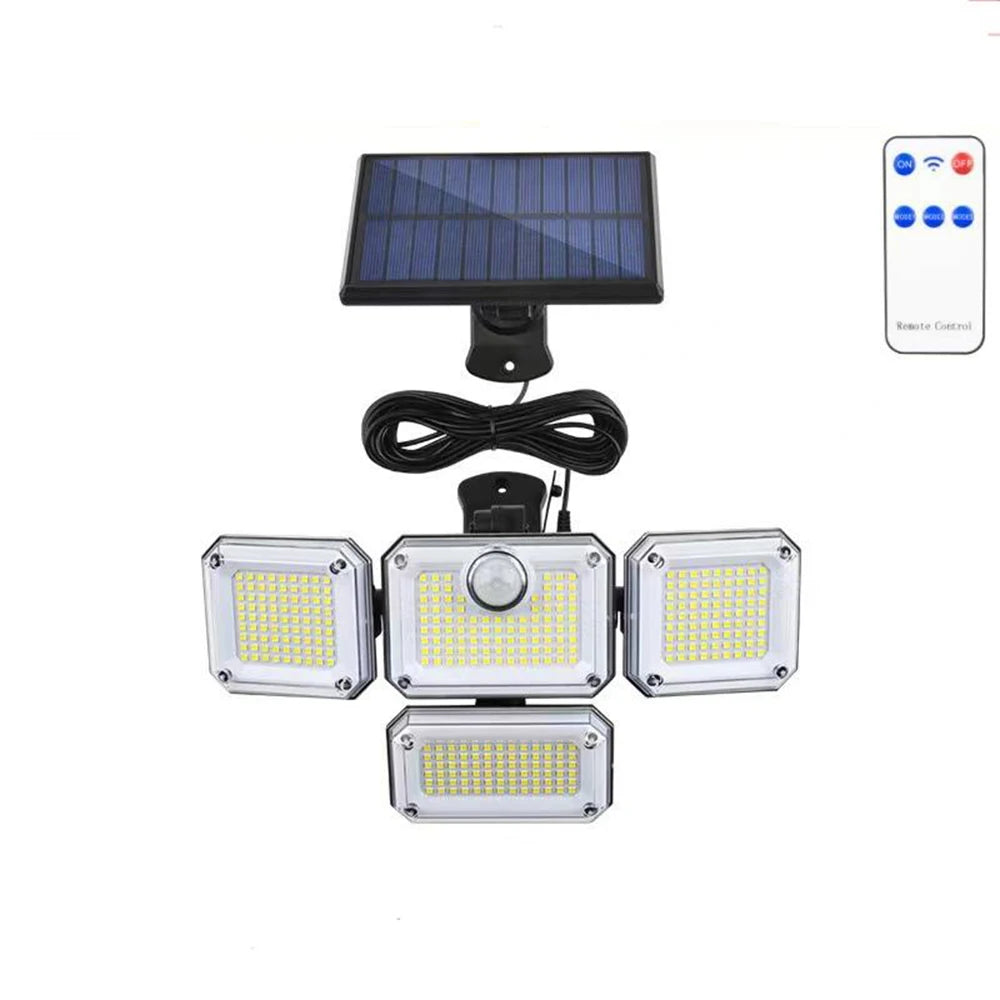 Perimeter Solar 4-Head Motion Flood Light