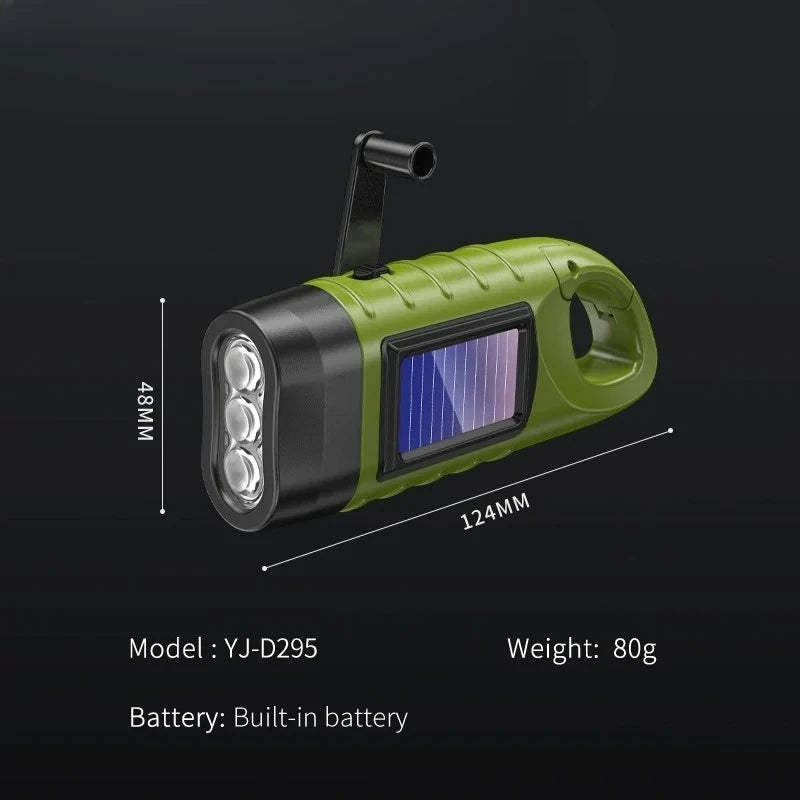 Dynamo Solar & Hand-Crank Flashlight