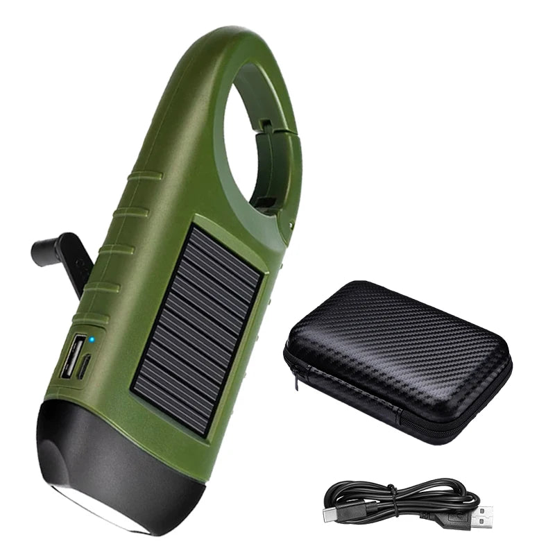 Dynamo Plus Crank Flashlight with Phone Charging
