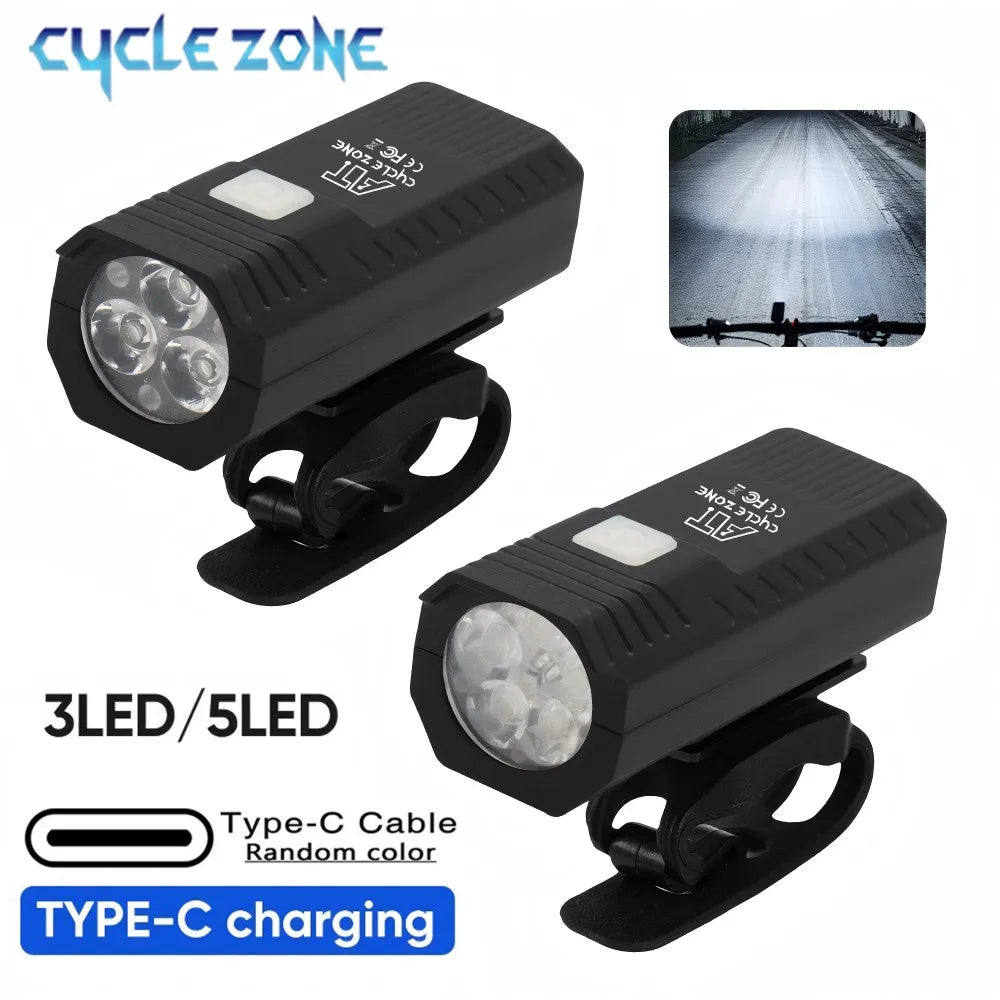 Pace Rechargeable Bike Light Set, Front + Tail