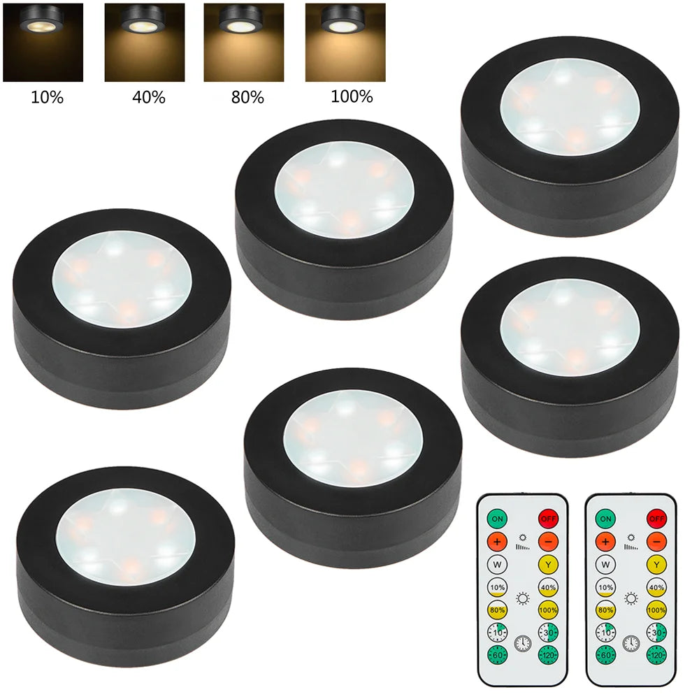 Nook Wireless Puck Lights with Remote