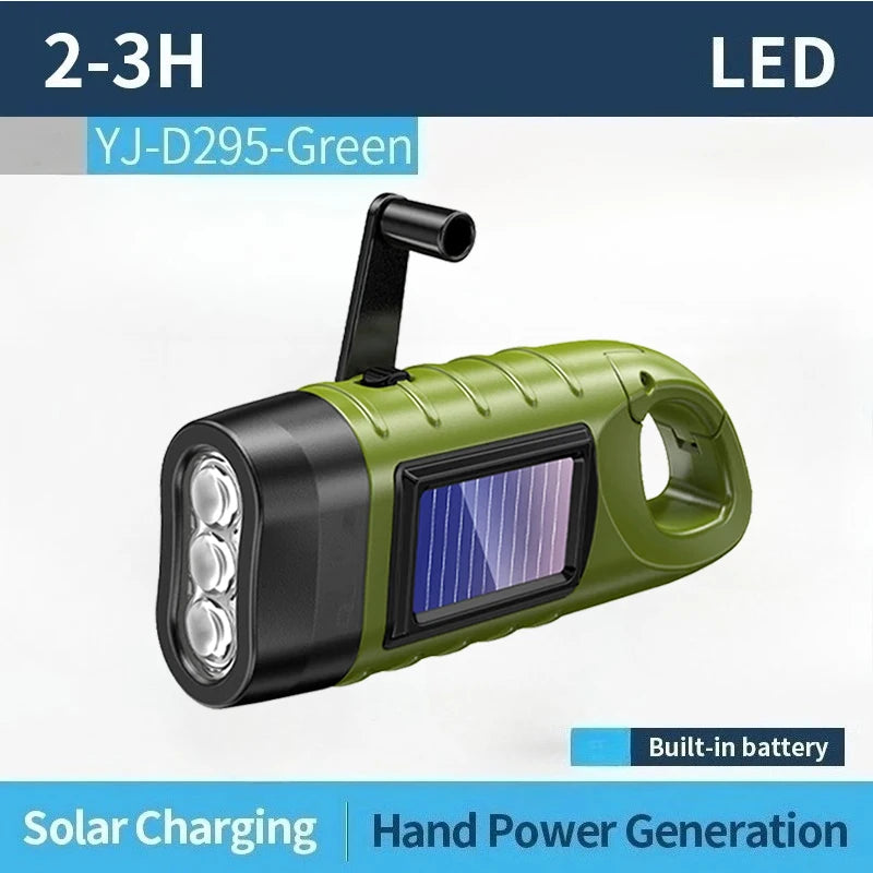 Dynamo Solar & Hand-Crank Flashlight