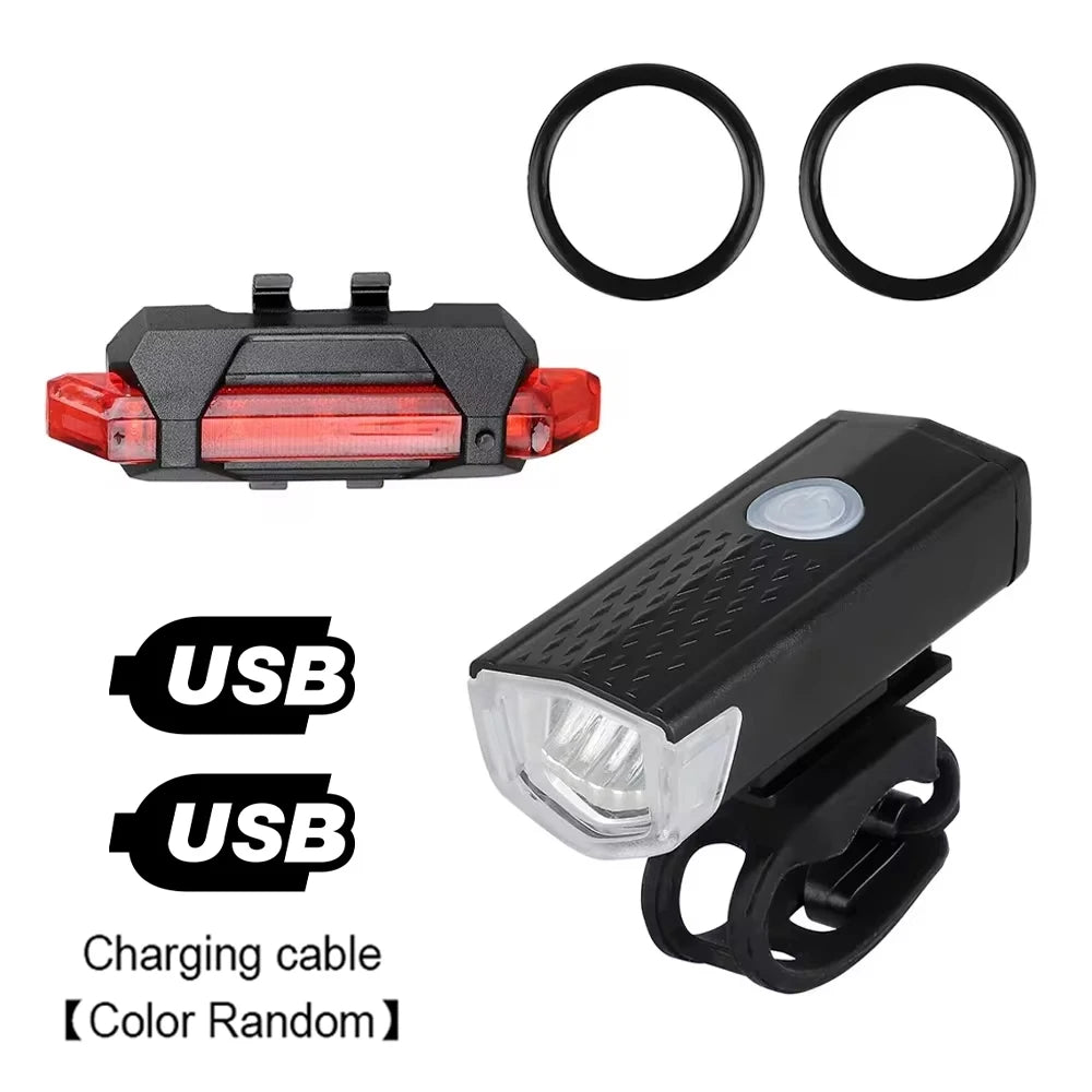 Pace Rechargeable Bike Light Set, Front + Tail