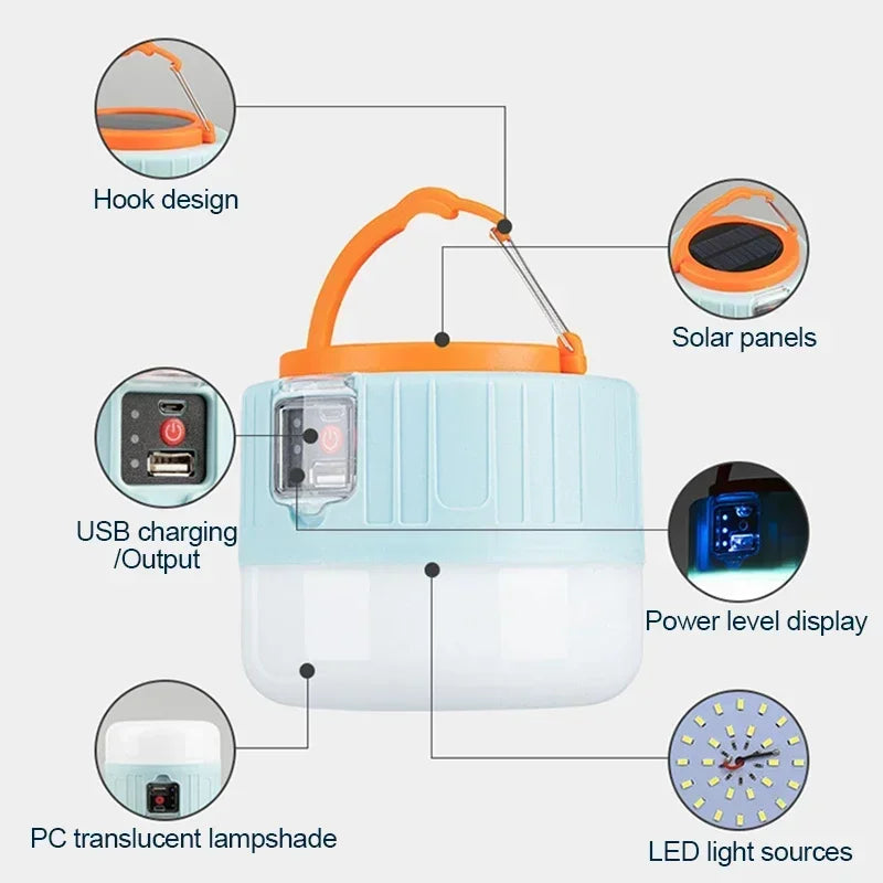 Glowcamp Solar Bulb Lantern with Remote