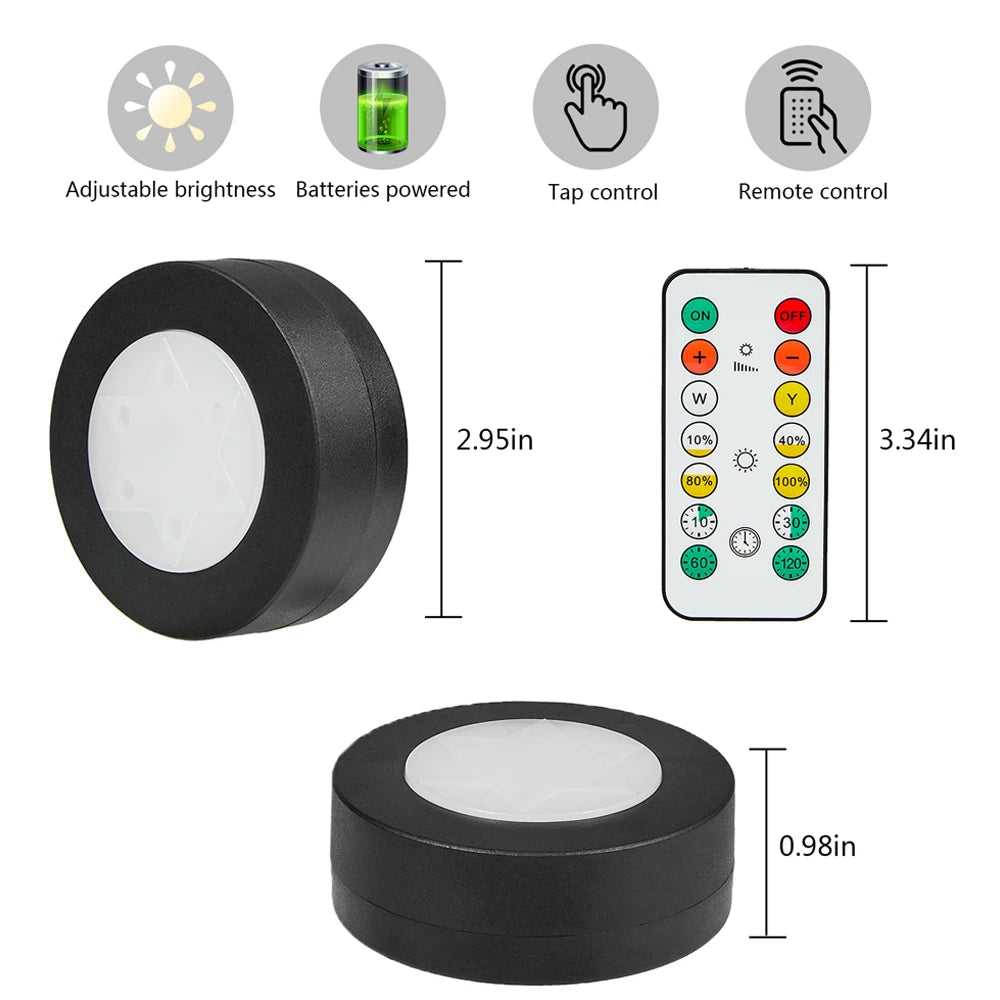 Nook Wireless Puck Lights with Remote