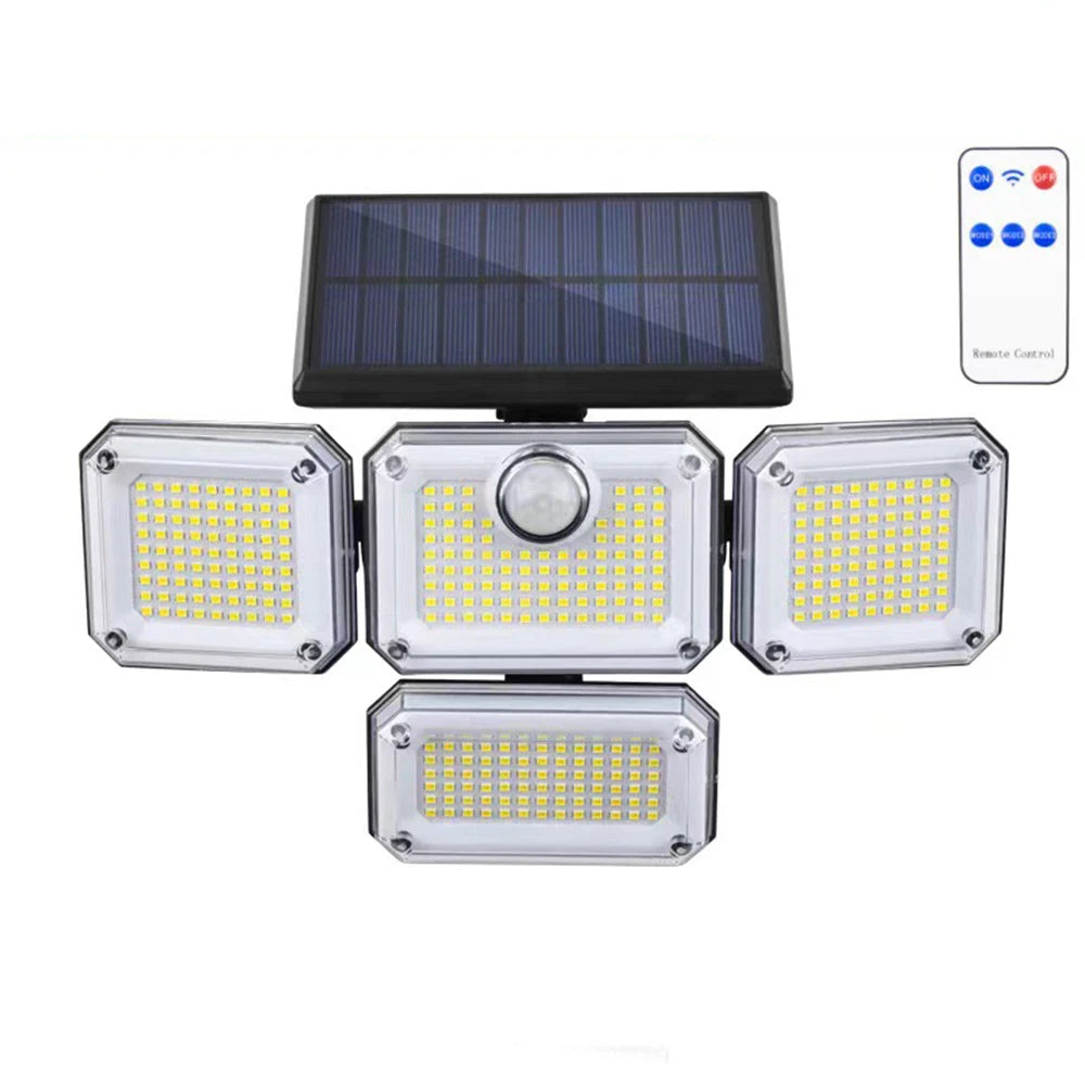 Perimeter Solar 4-Head Motion Flood Light