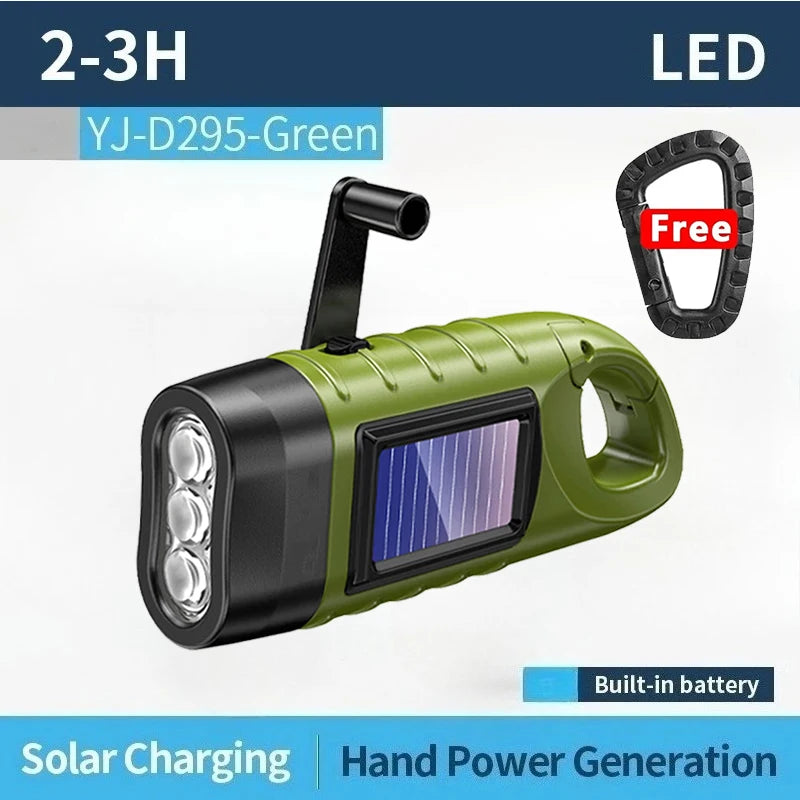 Dynamo Solar & Hand-Crank Flashlight