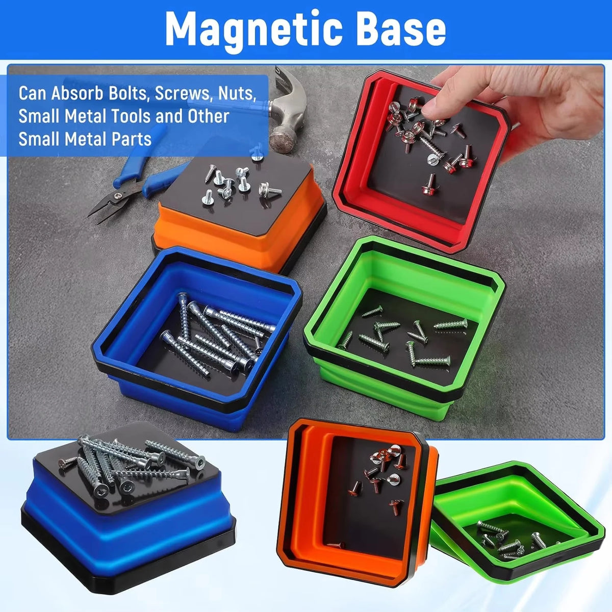 Catch Collapsible Magnetic Parts Tray