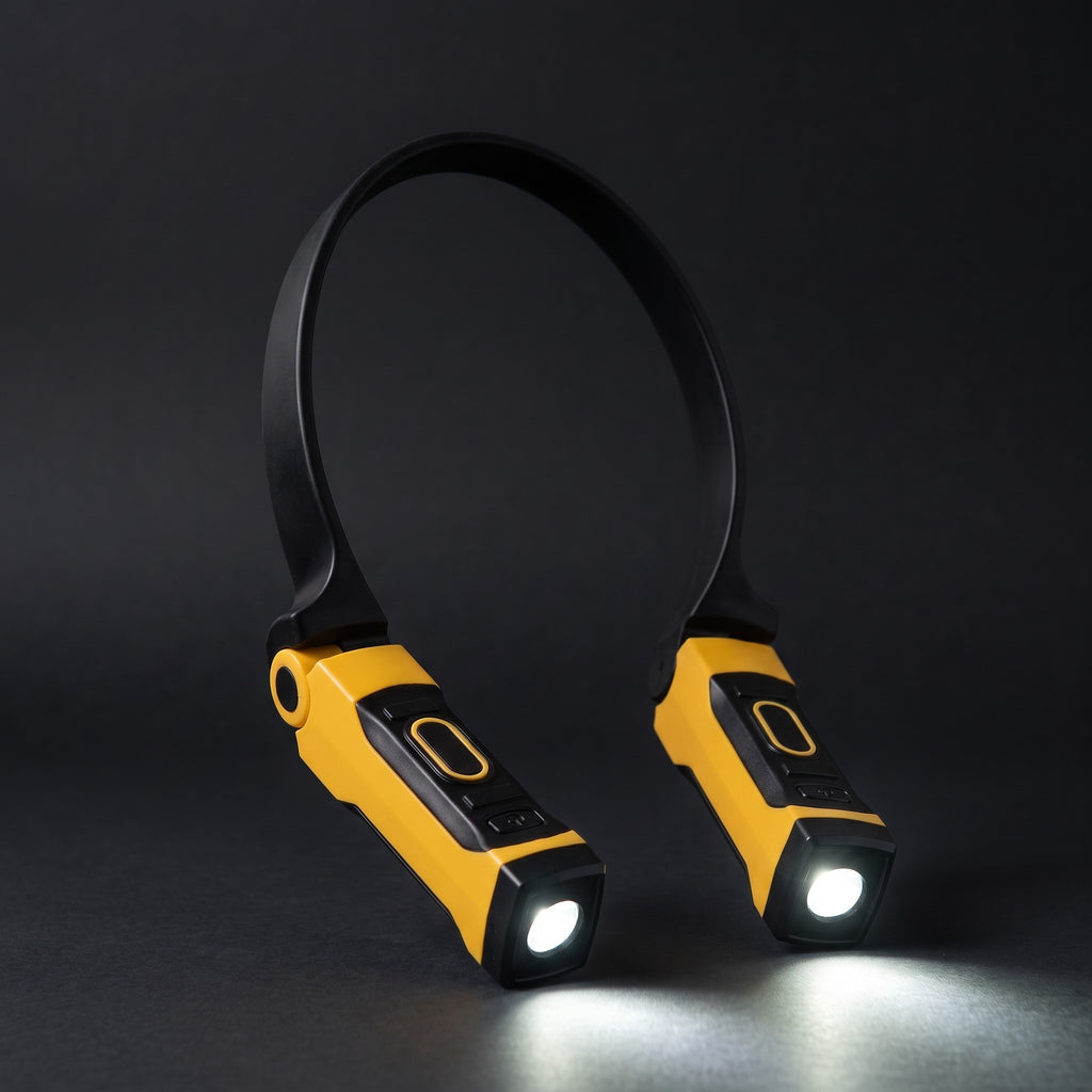 Warden Arc neck light with both beams on