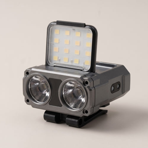 Warden Brim cap-clip headlamp with flip-up flood panel