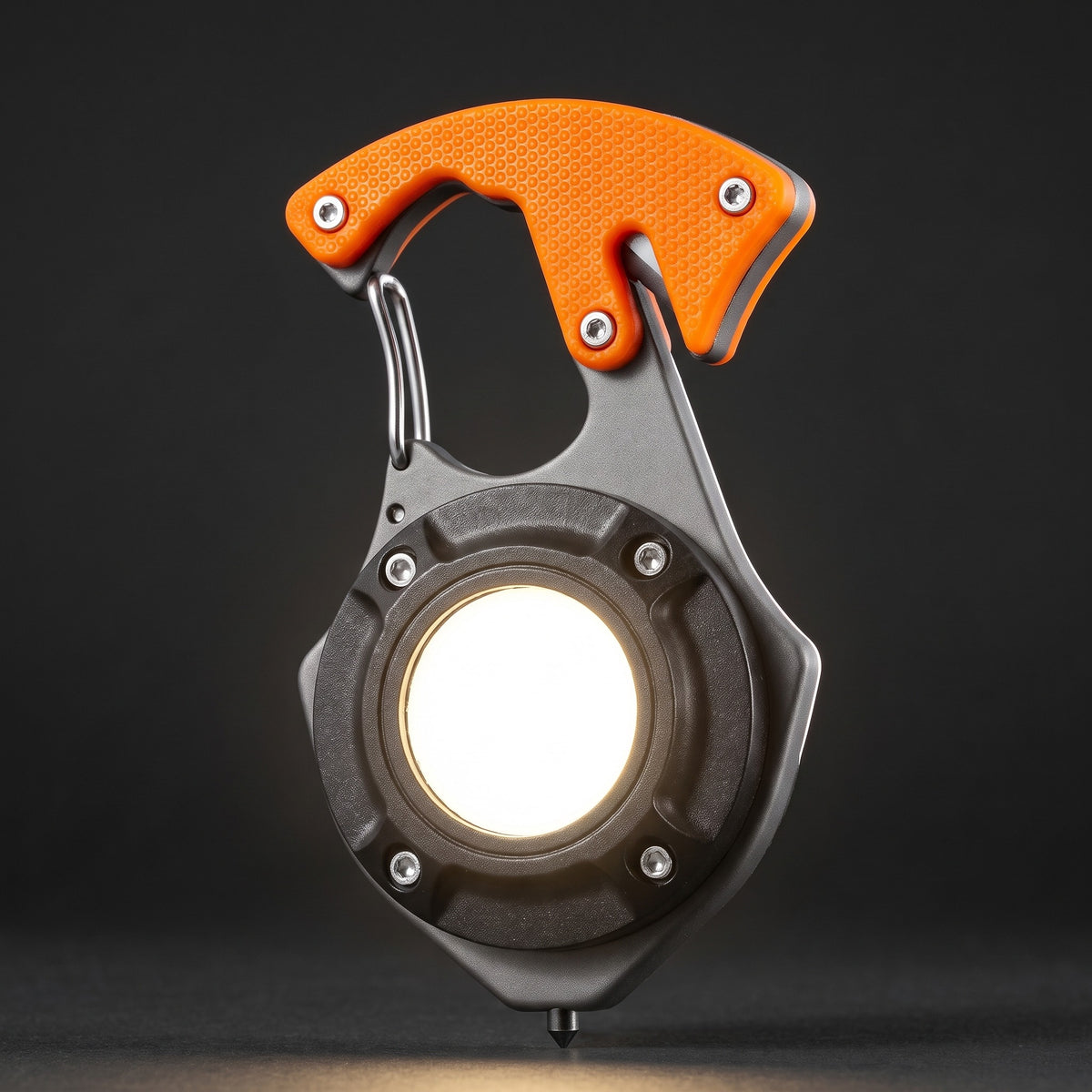 Sentinel 5-in-1 keychain light switched on